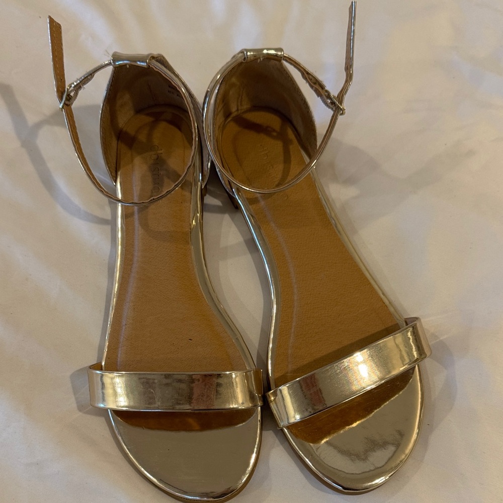 Gold Ankle Strap Sandal 8